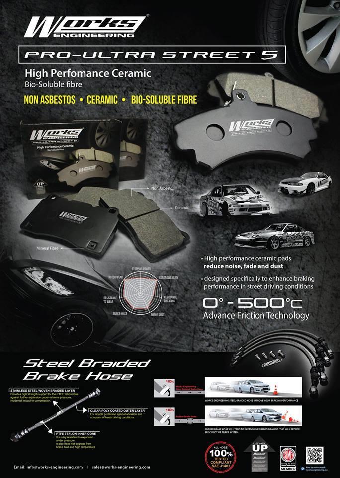 WORKS ENGINEERING Front  Brake Pad ISUZU D-MAX 4WD 2700 2004 - 2011