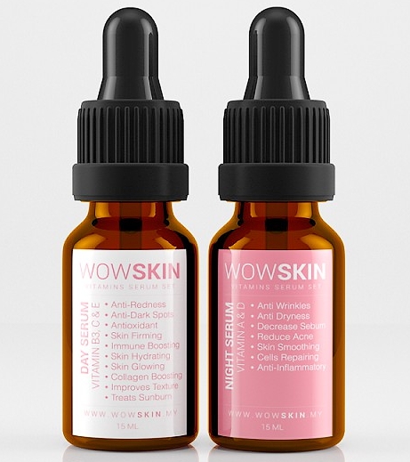 Wowskin Serum Day and NIght Set with Vitamin A, B3, C, D  &amp;amp; E
