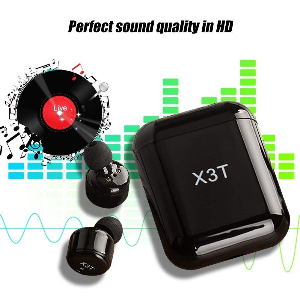 X3T TWS Wireless Bluetooth 4.2 Headset Earphone Bass