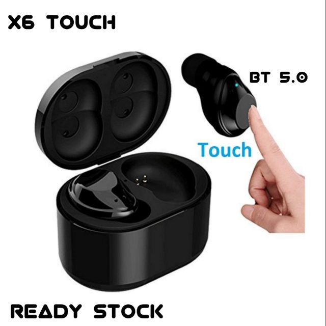 X6 Touch Bluetooth 5.0 Mini Wireless Bluetooth Stereo Headphone Touch Earbuds