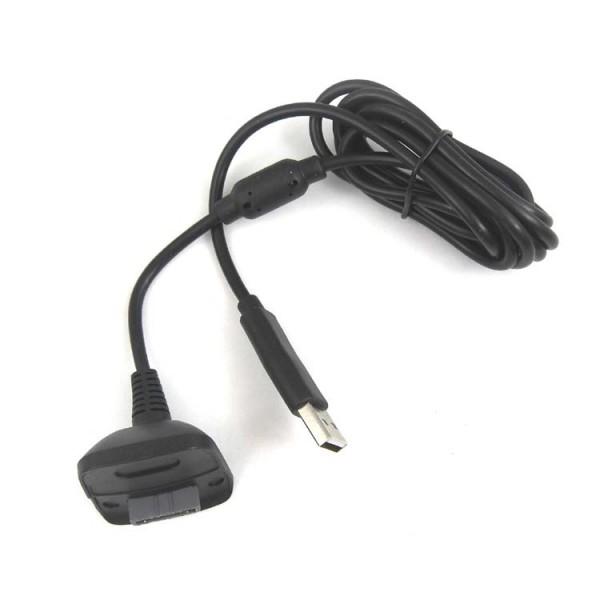 Xbox 360 wireless controller USB charger cable *black
