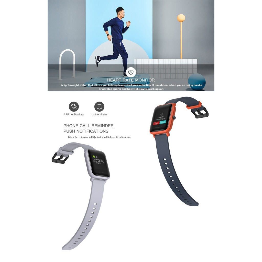 Xiaomi Huami Amazfit BIP Heart Rate Monitor LCD Display Fitness GPS Smart Watc