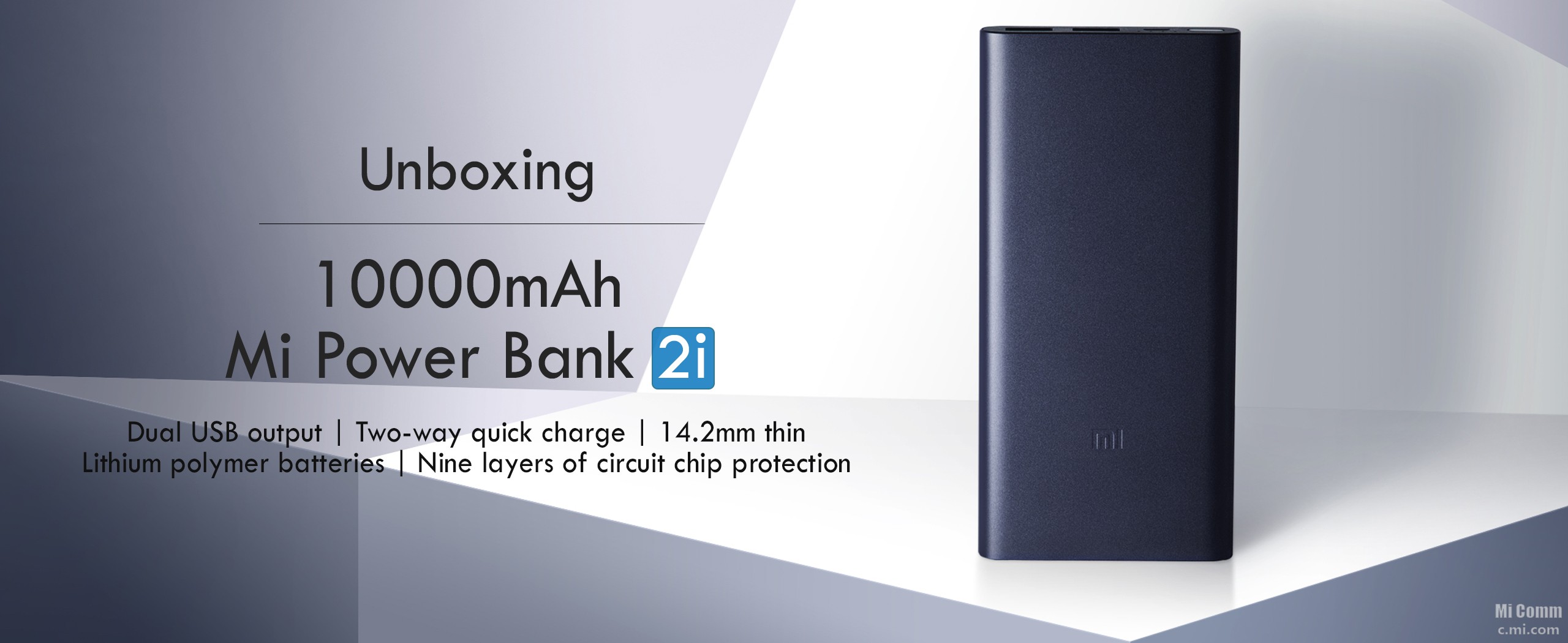 XiaoMi Mi PowerBank 10000mah 2i Dual USB Quick Charge Original PLM09ZM