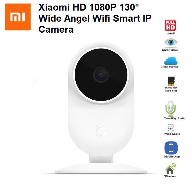 Xiaomi Mijia Mi Home Smart IP Security Camera 130 &deg; 1080p WiFi IR Night Vi