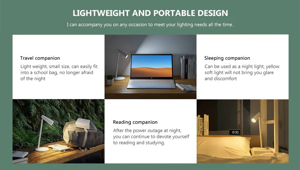 Xiaomi Mijia Mi Rechargeable Wireless Desk Table LED Lamp Light MJTD03