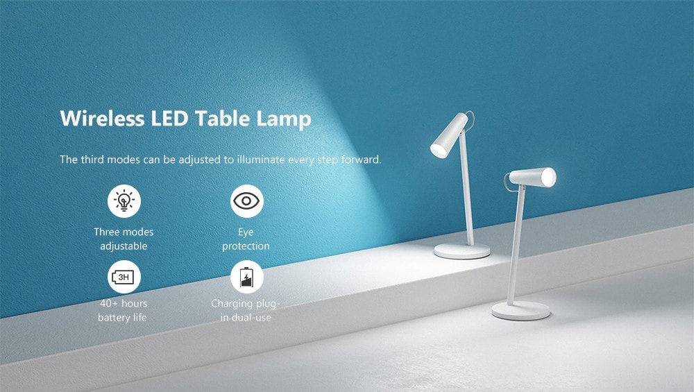 Xiaomi Mijia Mi Rechargeable Wireless Desk Table LED Lamp Light MJTD03