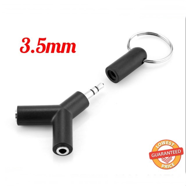Y Shape AUX 3.5mm Stereo Audio Headset Earphone Headphone Connector Adapter Sp