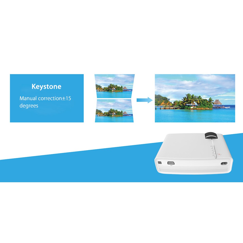 YG400 Mini Portable HD LED Projector Home Theater Cinema USB Multimedia Player