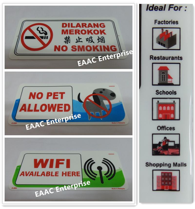 YOSOGO Signboard No Smoking Wifi available No Pet allowed