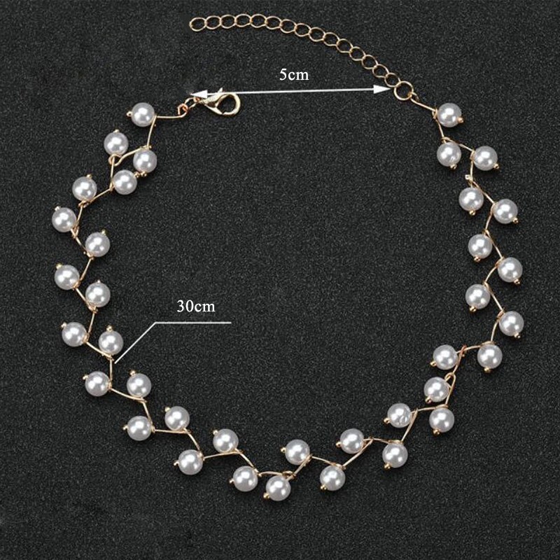 Youniq Basic Korean Pearl Bloom Rosegold Choker Necklace