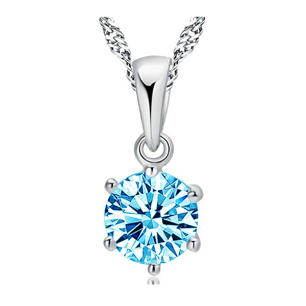 Youniq Hexa 925s Silver Necklace Pendant With Brilliant Cut Cz And Earrings Se