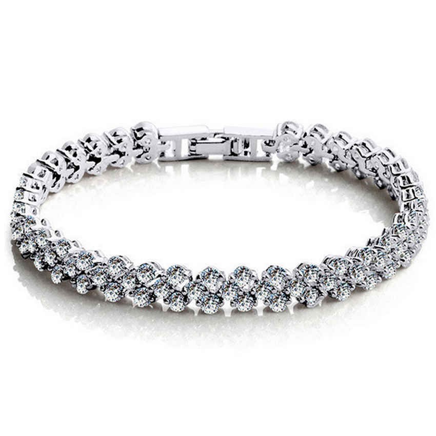 Youniq Platinum Silver Bracelet  &amp; Silicone Bracelet Rosegold (Couple Set)