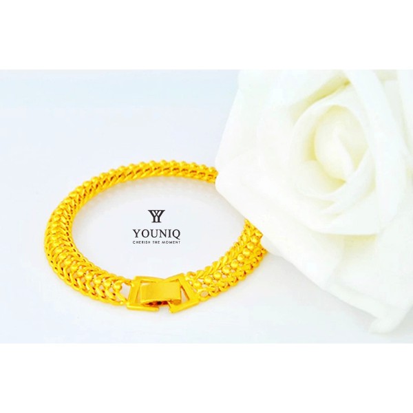 Youniq Premium Charming 24k Gold Plated Classic Chain Bracelet