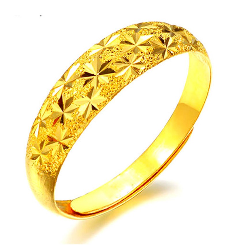 Youniq Premium Classical 24k Gold Plated Bangle  &amp; Ring Set