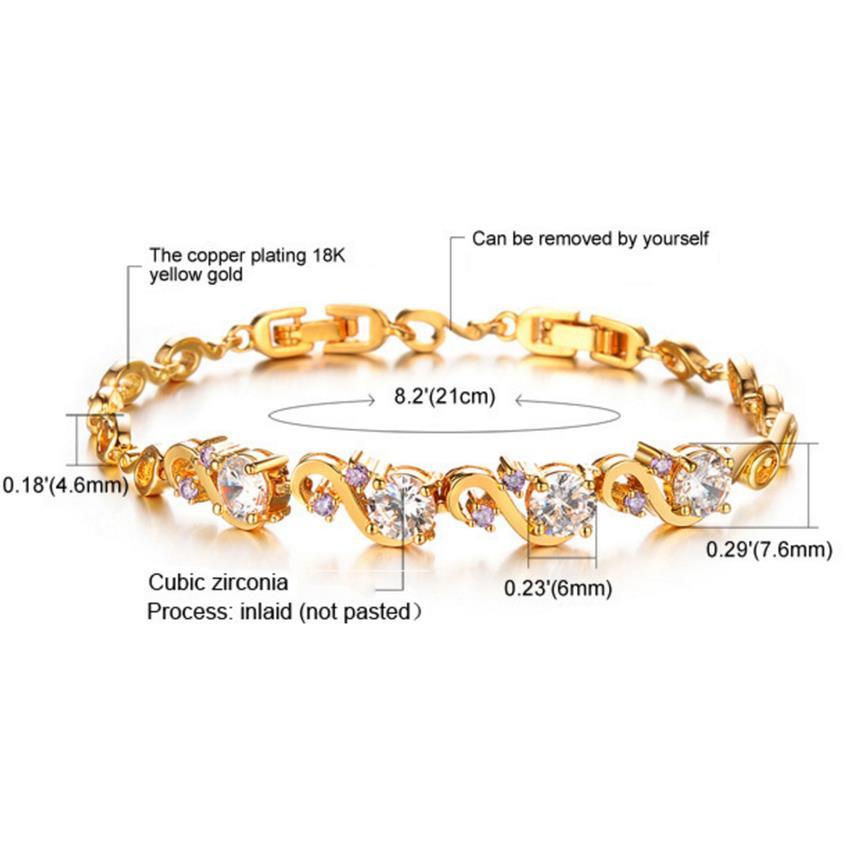 YOUNIQ Premium Flow GemStone 18K Gold Plated Bracelet