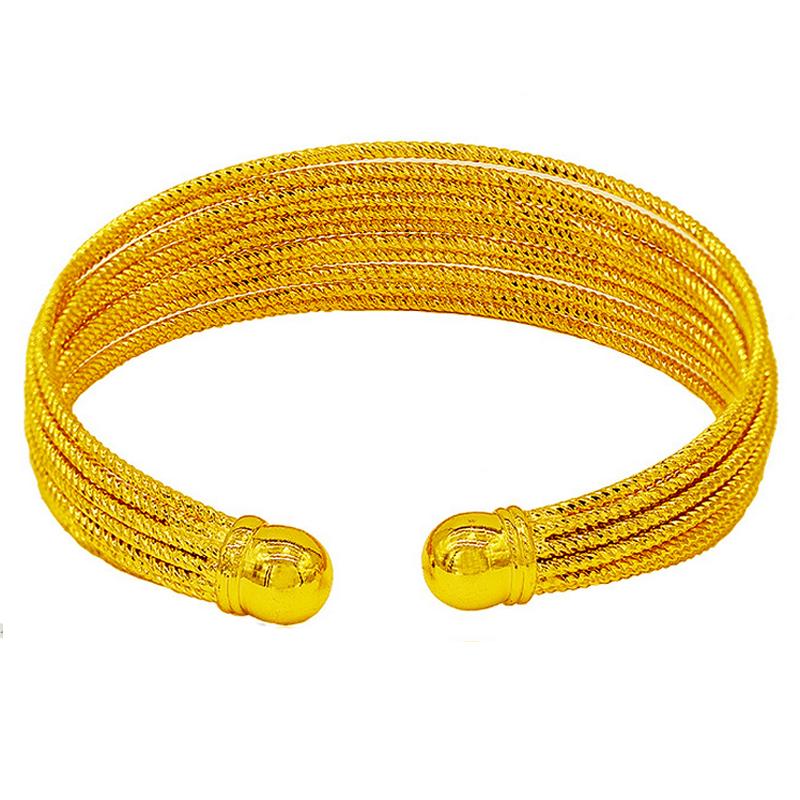 YOUNIQ Premium Lining 24K Gold Plated Cuff Bracelet
