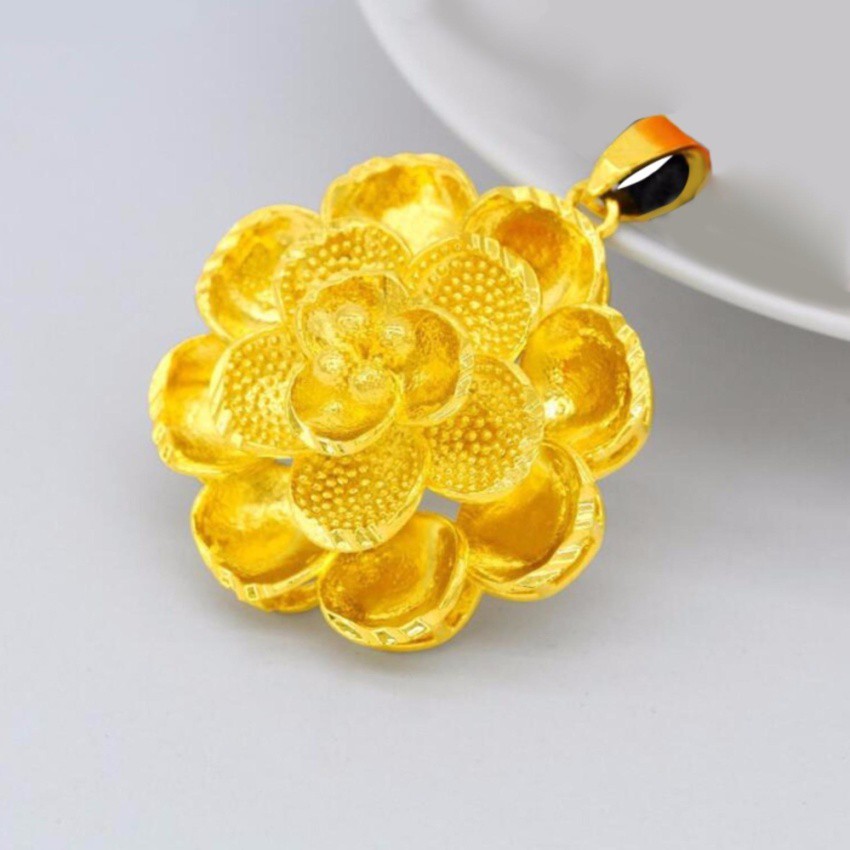 Youniq Premium Luxury Desert Rose 24k Gold Plated Pendant