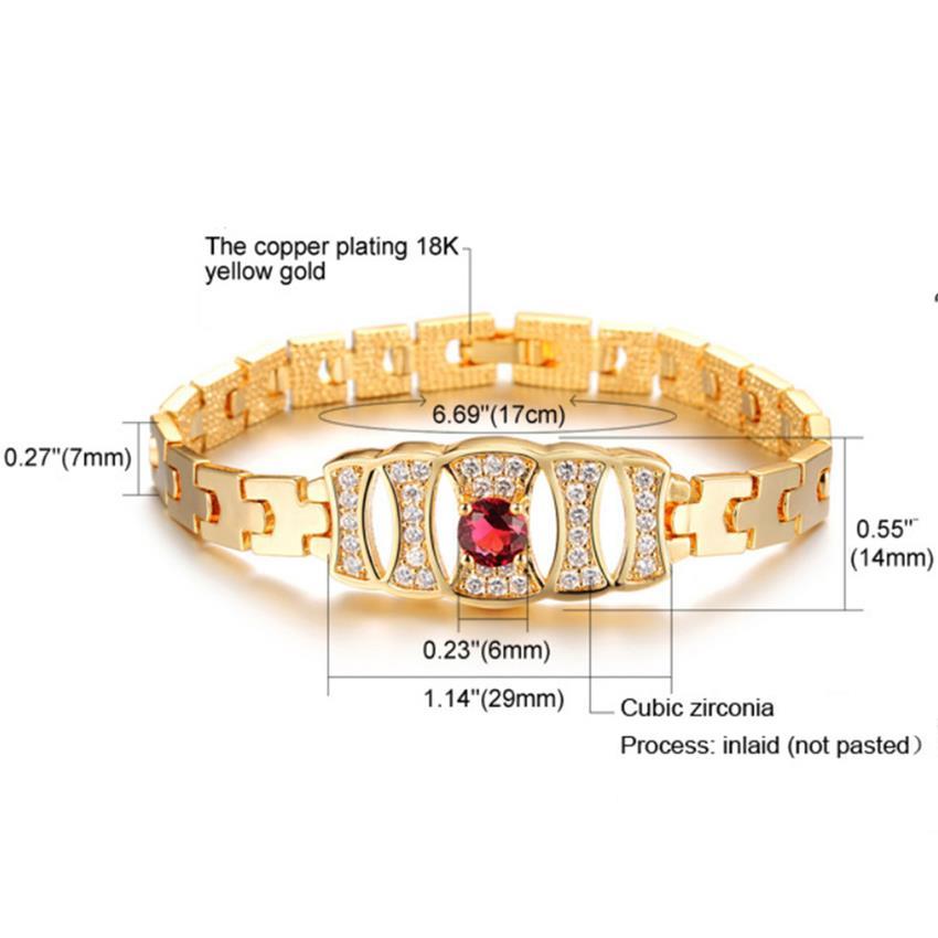 YOUNIQ Premium Tana GemStone 18K Gold Plated Bracelet