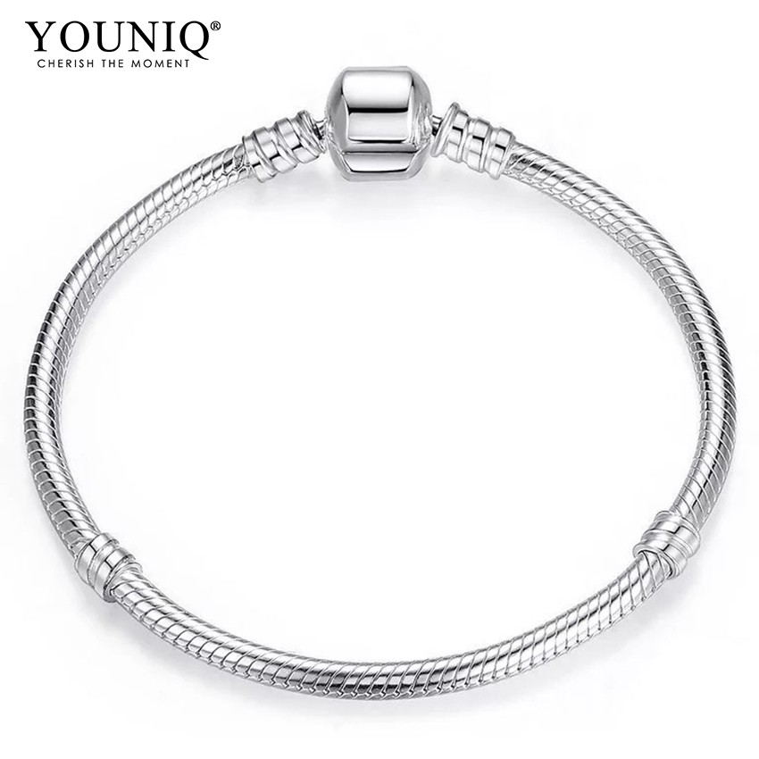 Youniq Silver Charm Bracelet With Youniq Gift Box 16cm 18cm