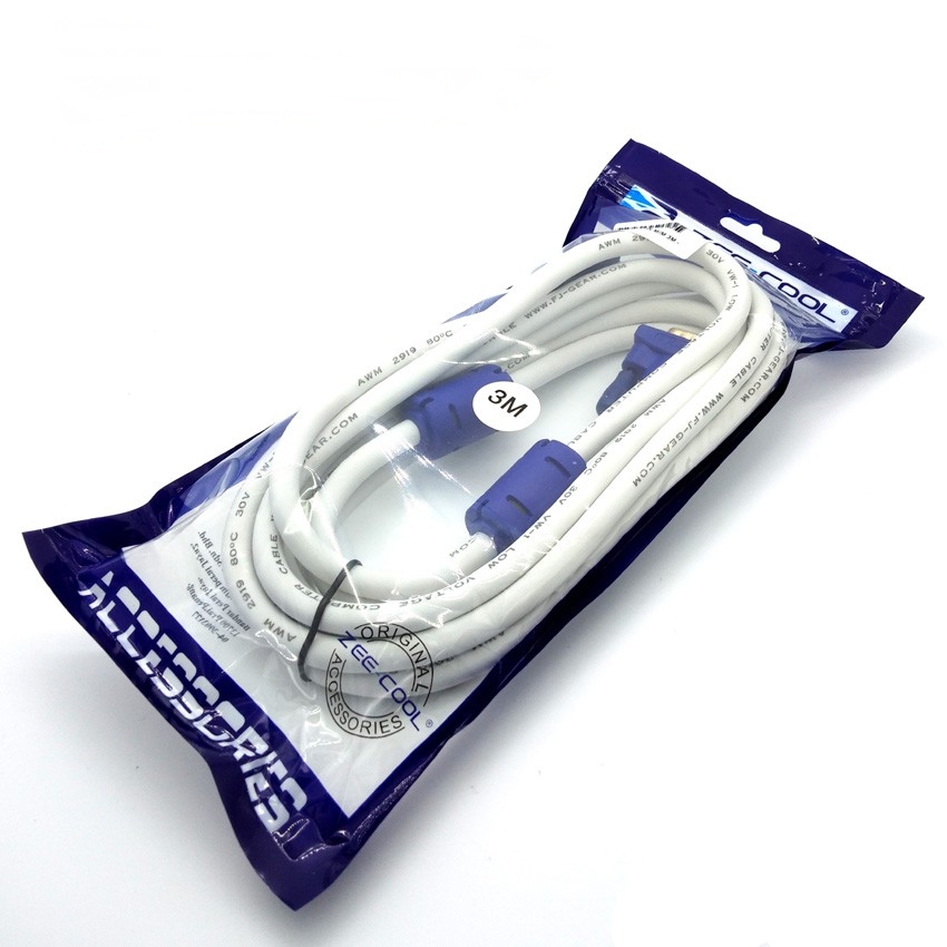 Zee-Cool 3M 15 Pin Male To Male VGA Monitor Connection Cable