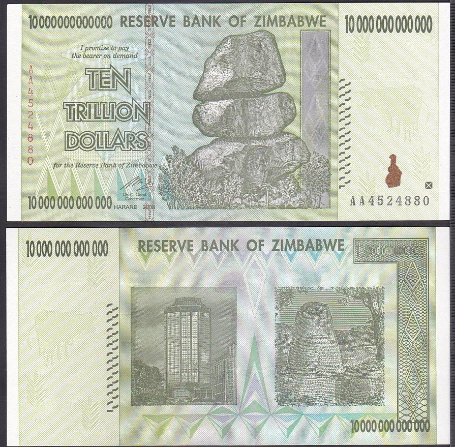Zimbabwe 2008 10 Ten Trillion Dolla End 11 18 2019 6 15 Pm Zimbabwe 2008 10 Ten Trillion Dollars Unc