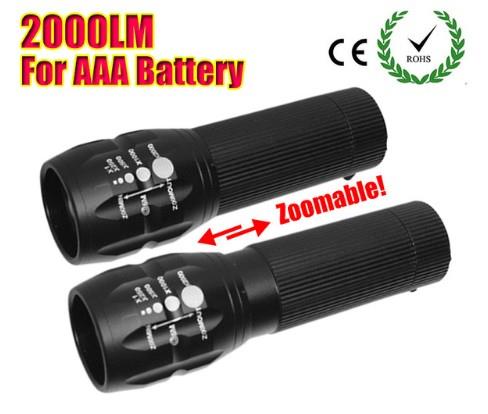 Zoomable LED flashlight Torch light
