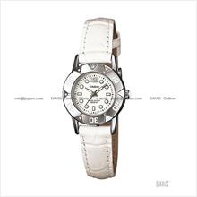 CASIO LTD-2001L-7A1V STANDARD petite diver look leather strap white