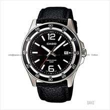 CASIO MTP-1373L-1AV STANDARD Analog 24hrs-date leather strap black