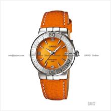 CASIO LTD-2000L-4AV STANDARD diver look rhinestones leather orange