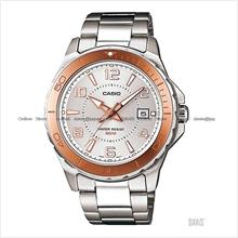 CASIO MTD-1074D-7AV STANDARD analog diver look date SS bracelet silver
