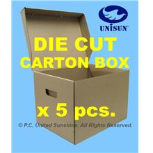 CARTON BOX DIE-CUT x 5pcs. PROMO 16½” x 13” x 11” Ht Storage SW116