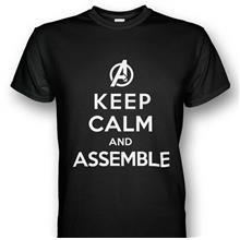 Avengers Keep Calm and Assemble Black T-shirt