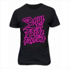 LMFAO Sorry For Party Rocking T-shirt Neon Pink w/Back Printing