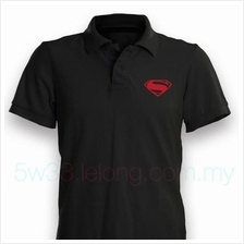Man of Steel Red Logo Polo Shirt