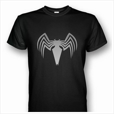 Spiderman Venom Symbol T-shirt Silver Print