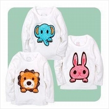Animal Printed Kids Shirt (NISHIMATSUYA.100% Cotton.Long Sleeve.Child)