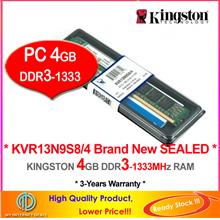 KINGSTON 4GB DDR3-1333 DESKTOP PC RAM Memory (KVR13N9S8/4)