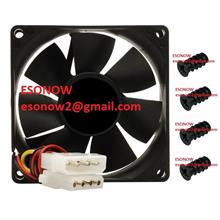 8cm Casing Fan with Molex 4pin Connector & 4pcs Fan Screw