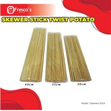 Skewer Stick Twist Potato 40cm long , 4mm diameter , 5 bags