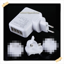 4 Ports USB Wall AC Charger Adapter for Iphone 5 | Ipad | Samsung