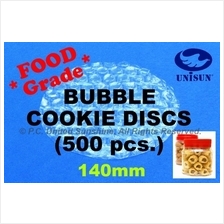 x 500 pcs FOOD GRADE 140mm CIRCLE BUBBLE WRAP for Cookie Biscuit Snack
