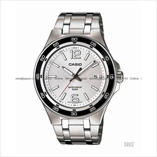 CASIO MTP-1373D-7AV STANDARD Analog 24hrs-date SS bracelet silver