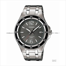 CASIO MTP-1373D-8AV STANDARD Analog 24hrs-date SS bracelet gray
