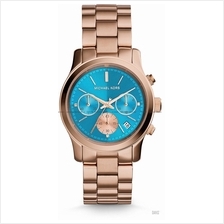 MICHAEL KORS MK6164 Runway Chronograph SS Bracelet Blue Rose Gold