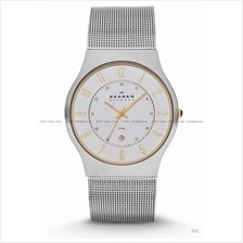 SKAGEN 233XLSGS Men's Grenen 24 hours Date Mesh SS Bracelet Silver