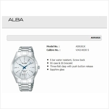 ALBA . AS9181X . Prestige . Pair . M . Date . Sapphire . SSB . Silver