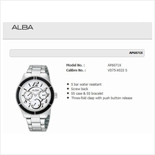 ALBA . AP6071X . Fashion . W . Day-Date . SSB . White
