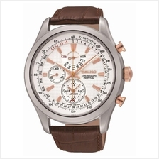 SEIKO . SPC129P1 . Chronograph . M . Perpetual . LSB . Quartz . Brown