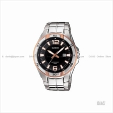 CASIO MTP-1305D-1AV STANDARD Analog Date SS bracelet black