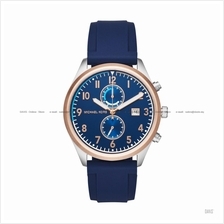 MICHAEL KORS MK8573 Saunder Men's Chronograph Silicone Strap Blue